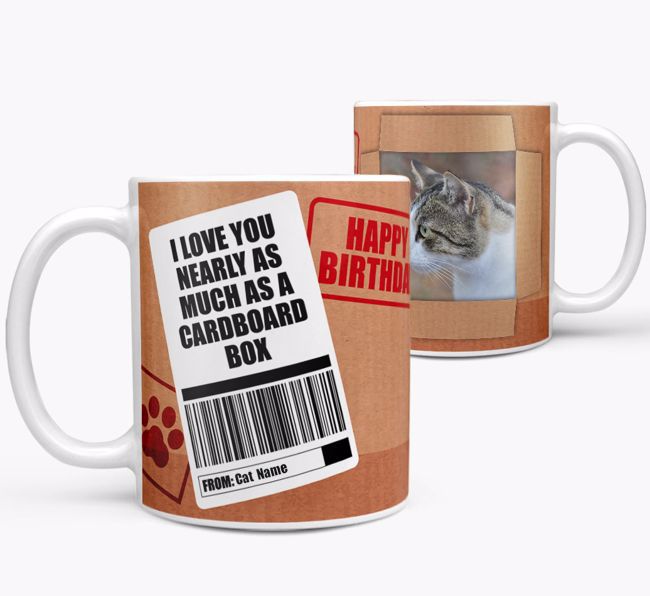 I Love You Nearly As Much As A Cardboard Box: Personalised {breedCommonName} Mug